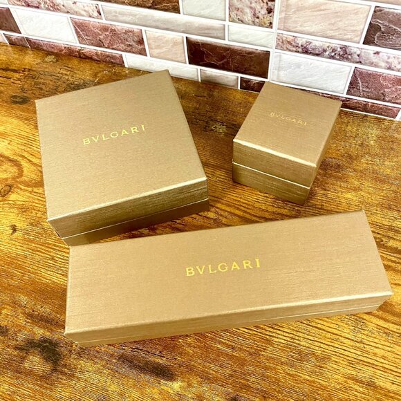 Jewelry - 3 Bvlgari Necklace 9x3 Ring 3x3 Bracelet 5x5 Shopping Jewelry Boxes